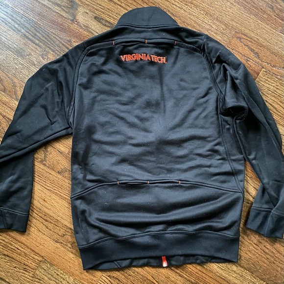 Nike Virginia Tech Zip up Jacket Orange Black Size Small - Picture 2 of 3
